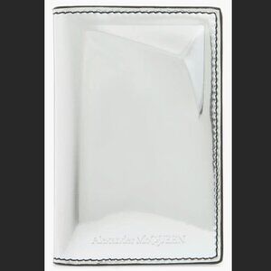 ALEXANDER MCQUEEN Silver Mirrored Star Card Wallet